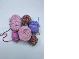 Set of 6 Rainbow colored crochet tape yarn