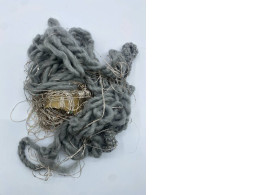 Gray tape yarn for crochet 