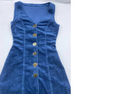 Blue sleeveless long dress