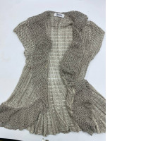 Olive Green Women's Boho Open Knit Fringe Sweater Vest 