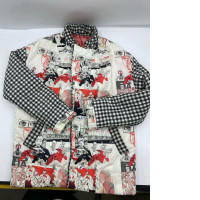 White jacket with pattern
