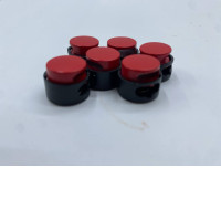 Set of 6 Red and black rope lock