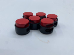 Set of 6 Red and black rope lock