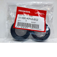 Set of 4 Front shock seal + dust seal, genuine 51490-KRM-852