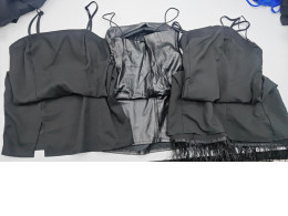 Set of 3 Black strapless dress