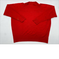 Women's red long-sleeved sweater