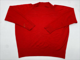 Women's red long-sleeved sweater