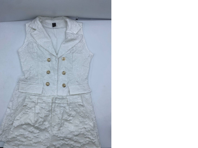 Set of 2 Women's sleeveless top and white shorts Set of 2 Women's sleeveless top and white shorts