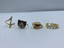 Set of 4 Women's gold beaded ring Set of 4 Women's gold beaded ring