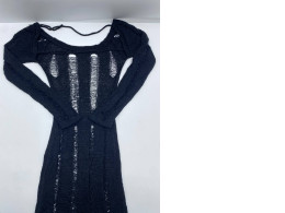 Black short dress with long sleeves