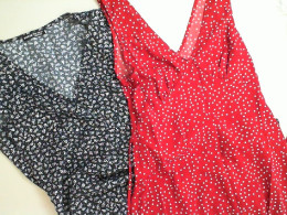 Set of 2 short dresses, black and red