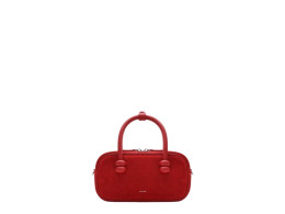 Muva Mini Boston Suede Bag Party Red Muva Mini Boston Suede Bag Party Red