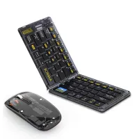 JOMAA Rechargeable Foldable Bluetooth Wireless Keyboard and Mouse JOMAA Rechargeable Foldable Bluetooth Wireless Keyboard and Mouse