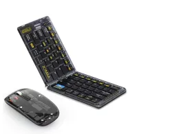 JOMAA Rechargeable Foldable Bluetooth Wireless Keyboard and Mouse