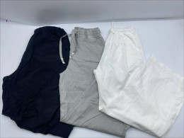 Set of 3 Women's long pants, black, gray, white