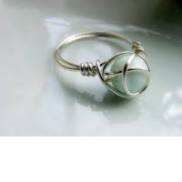 Jewelry, wire ring with artificial stone Jewelry, wire ring with artificial stone
