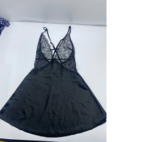 Women's black lace nightdress