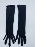 Women's long black gloves