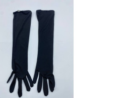 Women's long black gloves