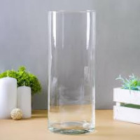 Flower vase glass transparent