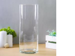 Flower vase glass transparent