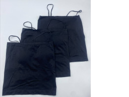 Set of 3 Women's soft black single strap sports bra 