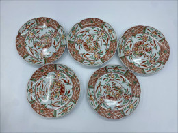 Set of 5 Japanese glass plate