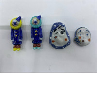 Set of 4 Japanese chopstick rest, glass