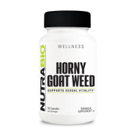 NutraBio Horny Goat Weed Extract Supplement, 500mg - for Both Men and Women, Helps Support Energy and Vitality, 90 Vegetable Capsules