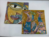 Set of 2 Patterned storage bag