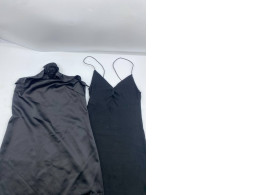 Set of 2 Black strapless one-shoulder dress 