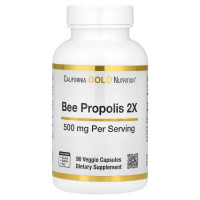 California Gold Nutrition, Bee Propolis 2X, Concentrated Extract, 500 mg, 90 Veggie Caps
