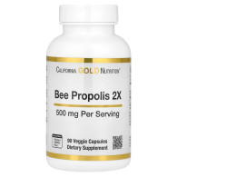 California Gold Nutrition, Bee Propolis 2X, Concentrated Extract, 500 mg, 90 Veggie Caps