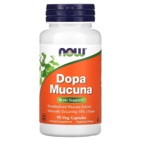NOW Foods Supplements, DOPA Mucuna, Standardized Mucuna Extract with Naturally Occurring 15% L-Dopa, 90 Veg 