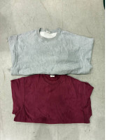Set of 2 Red and grey short sleeve round neck shirt