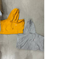 Set of 2 CHAMPION  Yellow and grey hooded sweatshirt