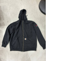 Black hooded sweatshirt