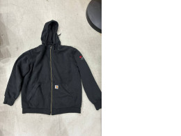 Black hooded sweatshirt