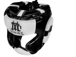 Mongkol Head Guard Headgear Muay Thai Boxing Black-White Mongkol Head Guard Headgear Muay Thai Boxing Black-White