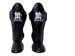 Mongkol Shin Guards Black Leather