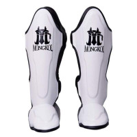 Mongkol Shin Guards White Leather