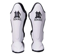 Mongkol Shin Guards White Leather