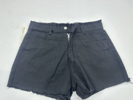 Women's black denim shorts