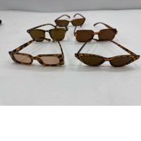 Set of 5 Women's fashion sunglasses, leopard pattern