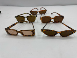 Set of 5 Women's fashion sunglasses, leopard pattern