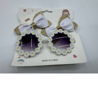 Set of 3 Children's hair clips and glasses