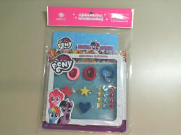 My little pony hair clip set + coloring book