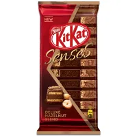 Kit-Kat Senses Deluxe Hazelnut Blend Milk and Dark Chocolate, Hazelnut, Peanut and Crispy Wafer, 110g