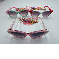 Set of 3 Children's fashion glasses with glasses strap