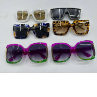 Set of 6 Women's Oversized Fashion Sunglasses